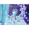 Vorhang Hellblau Partydeko Geburtstag Girlande