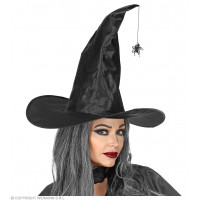 Halloween Hexen Hut Satin Modellierbar Kostümzubehör