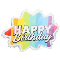 Pinata Stern Rainbow Happy Birthday Partydeko Geburtstag