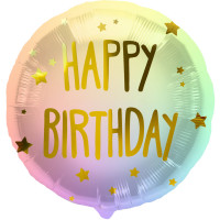 Folienballon Happy Birthday Stars Partydeko Geburtstag