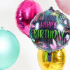 Folienballon Happy Birthday Neon Tropical Partydeko Geburtstag
