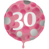 Folienballon Glossy Pink Zahl 30 Partydeko Geburtstag Ballon Feier