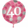 Folienballon Glossy Pink Zahl 40 Partydeko Geburtstag Ballon Feier