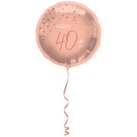 Folienballon Elegant Lush Blush Zahl 40 Partydeko Geburtstag