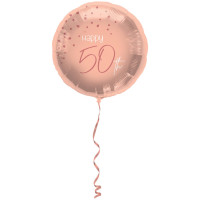 Folienballon Elegant Lush Blush Zahl 50 Partydeko Geburtstag