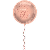 Folienballon Elegant Lush Blush Zahl 60 Partydeko Geburtstag