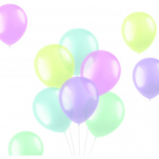 Luftballons Transparent Pastel Partydeko Geburtstag 10 Stück