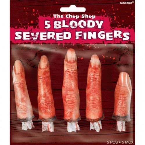 Halloween Horror Bloody Severed Chopped Fingers Chop Prop Party Decor C5S5